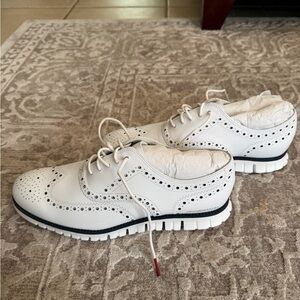 NEW Men's White Wingtip Oxford Sneakers Cole Haan